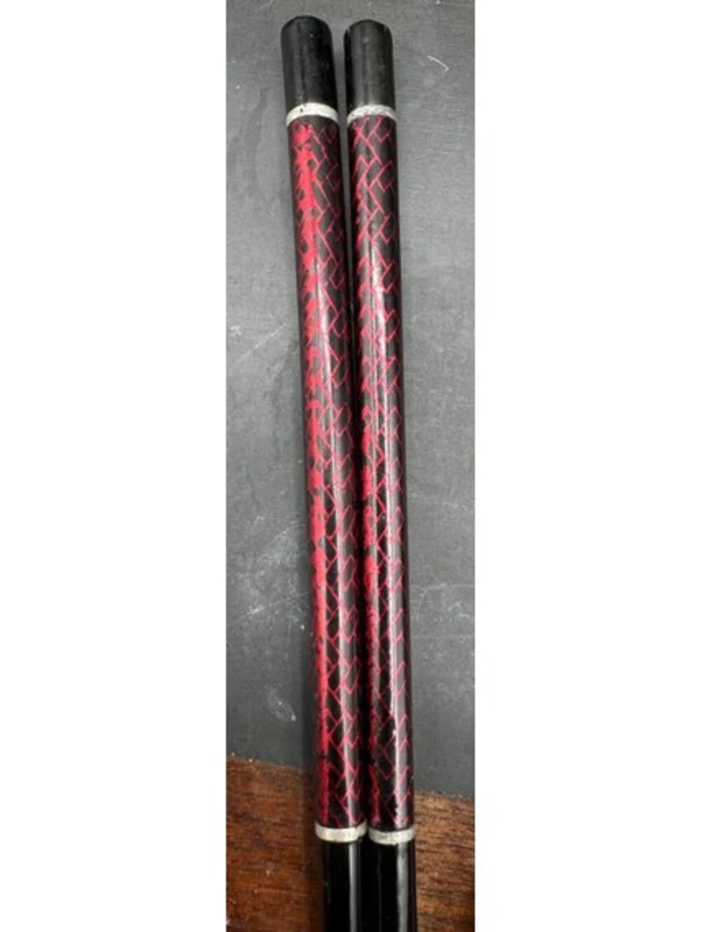 Wooden Lacquered Chopsticks Vintage - 2 Pairs
